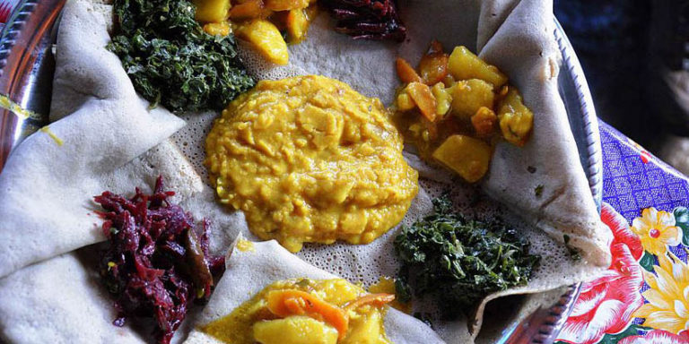 Ethiopian food platter