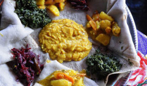 Ethiopian vegetarian platter
